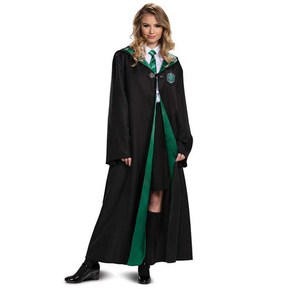 Harry Potter Robe, Deluxe Wizarding World Hogwarts House Themed Robes for Adults, Movie Quality Dress Up Costume Accessory