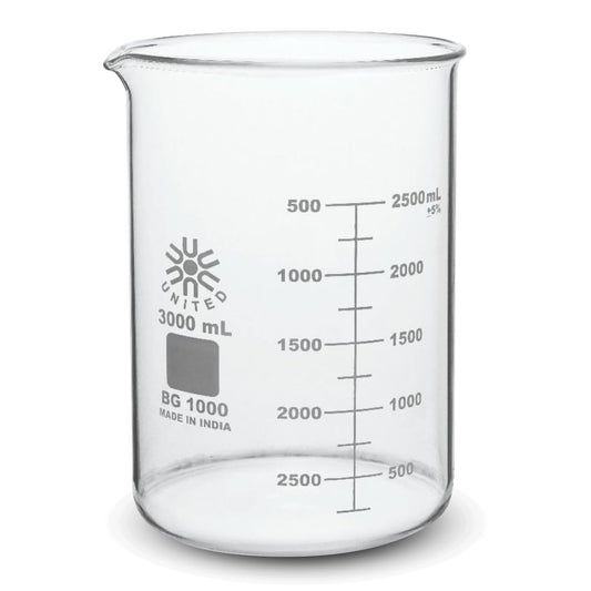 United Scientific BG1000-3000 Vaso de Precipitados de Borosilicato 3000 ml