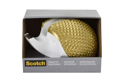 Scotch Dispensador de cinta de computadora, paquete de 3, peso y base antideslizante, negro, hecho de plástico 100% reciclado (C-38-3PK-SIOC)