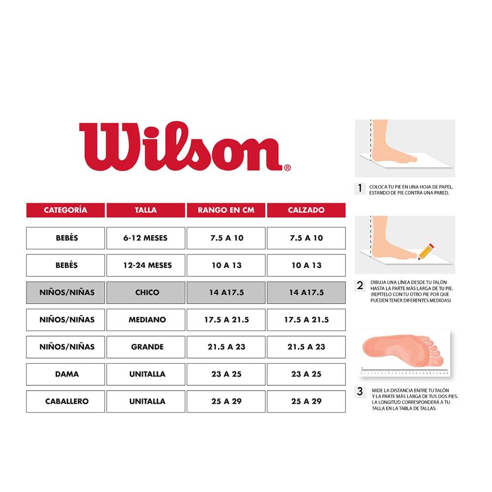 Wilson 10 Piezas Tin para Niños, color Negro/Oxford, Talla CH (18-19 CM), 8818