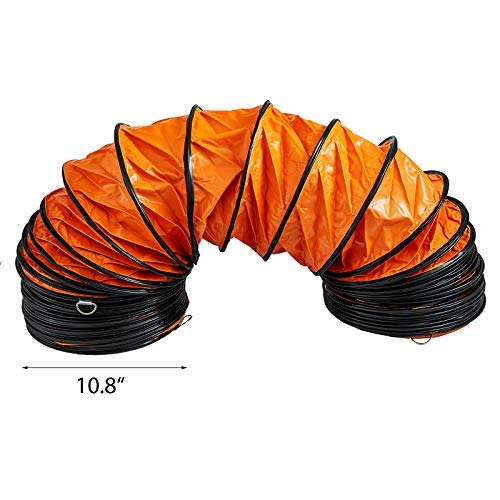 VEVOR Manguera de conducto, manguera flexible de PVC HVAC de 25 pies para ventilador de escape de ventilador de utilidad de 10 pulgadas