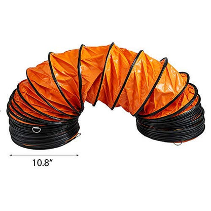 VEVOR Manguera de conducto, manguera flexible de PVC HVAC de 25 pies para ventilador de escape de ventilador de utilidad de 10 pulgadas