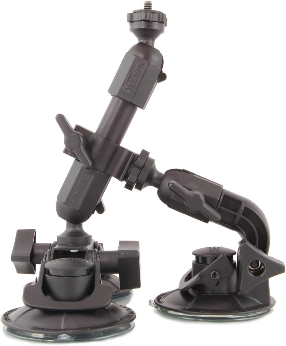 Delkin DDMNT-TRIPLE Fat Gecko Three-Arm Suction Mount (Black)