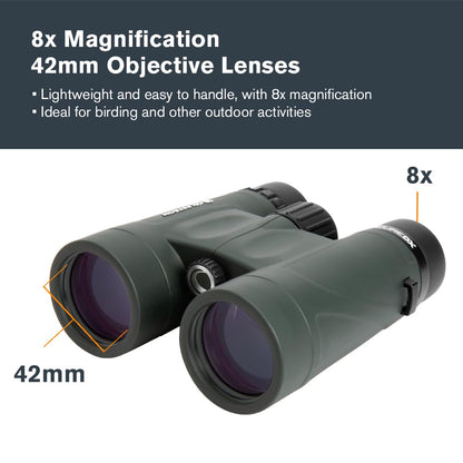 Celestron – Nature DX 8x42 – Outdoor and Birding Binocular – Fully Multi-Coated with BaK-4 Prisms – Rubber Armored – Fog & Waterproof – Top Pick Optics