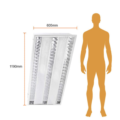 Tecnolite Lámpara Oficina Interior EmpotradoS G5 x 3, Luz Blanca Neutra 48LTLLED3280V40B
