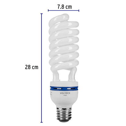 Volteck F-65EXC, Lámpara 65 W, espiral, base mogul E39, luz día, 220 V, caja