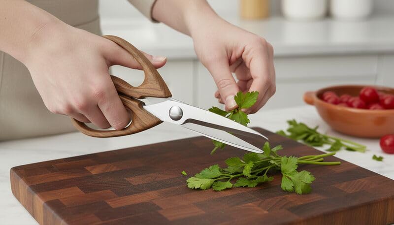 Farberware 5221282 All Purpose Shear, Pecan Wood Handles