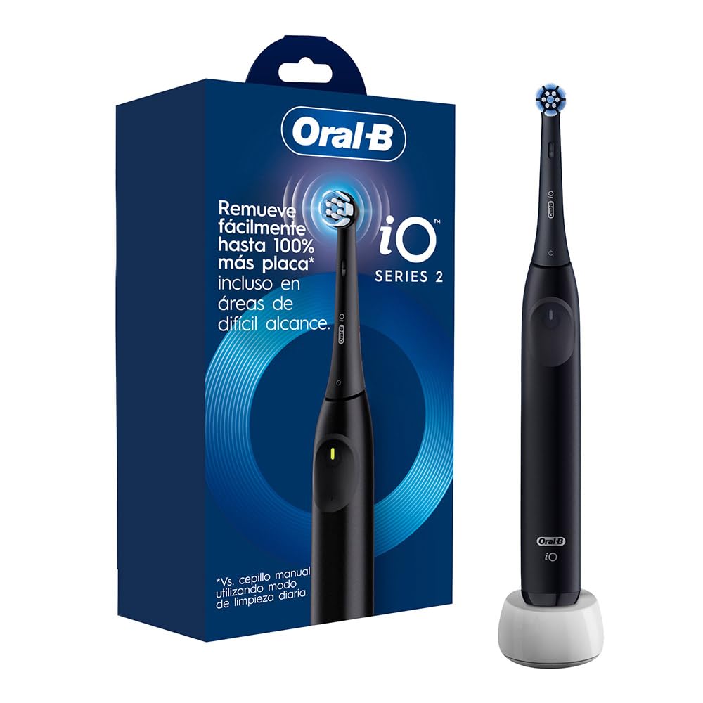 Oral B Cepillo Eléctrico Series iO2, Remueve hasta 100% más placa*, 1 Unidad