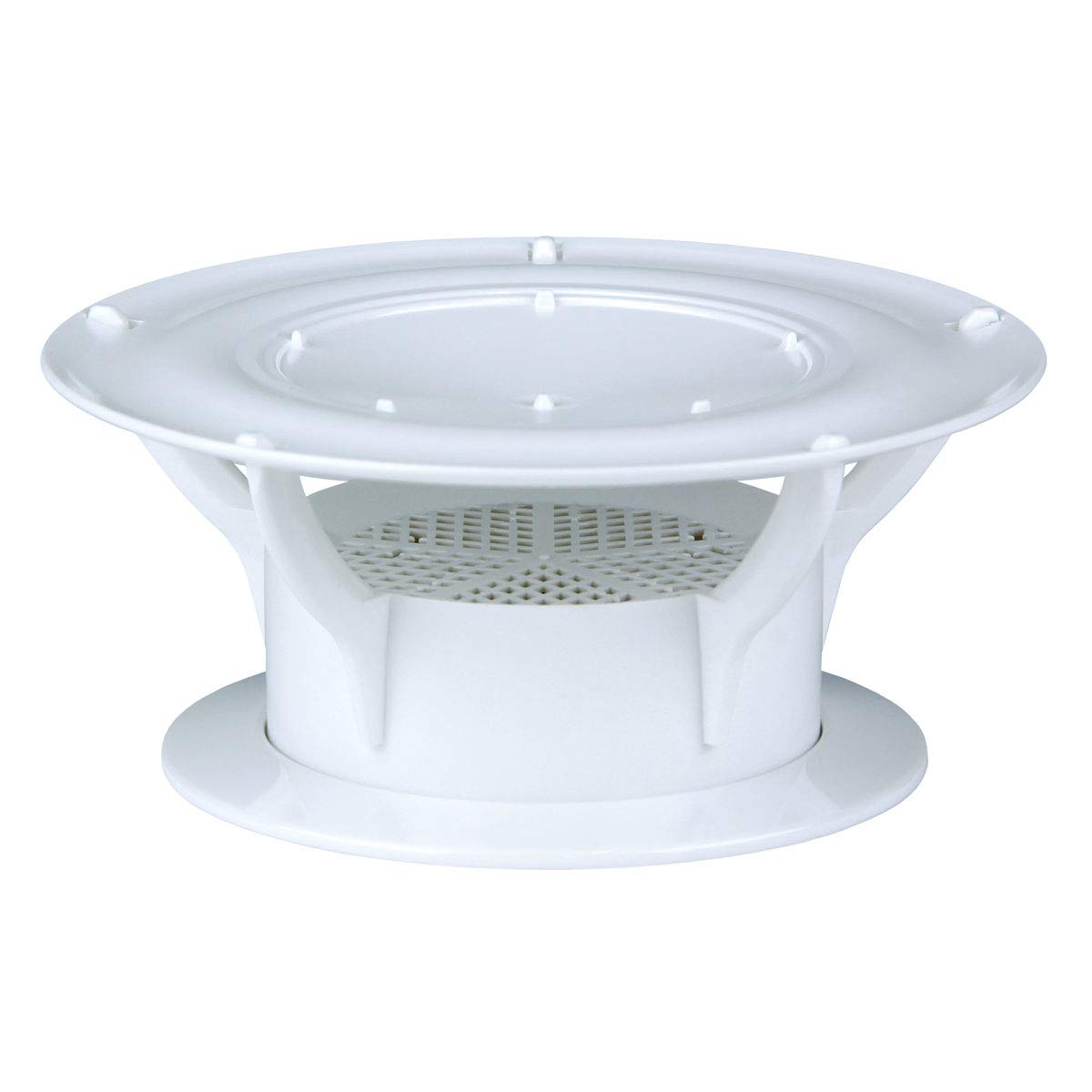 Lippert 360 - Tapa de ventilación para Techo de sifón RV para prevención de olores con Ajuste Universal, visualización integrada para Insectos, policarbonato Blanco - 389381 - Blanco