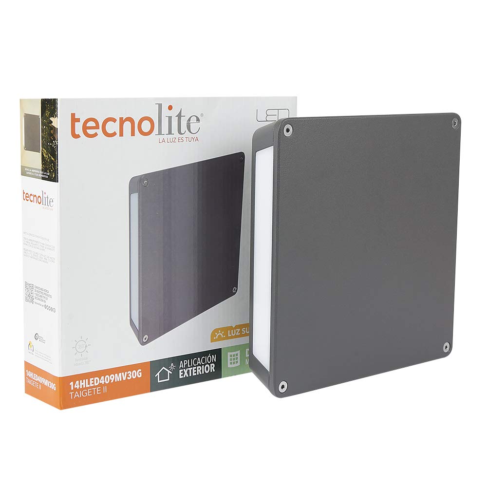Tecnolite - Lámpara de exterior LED para sobreponer, 14.5 W, Luz Cálida Brillante