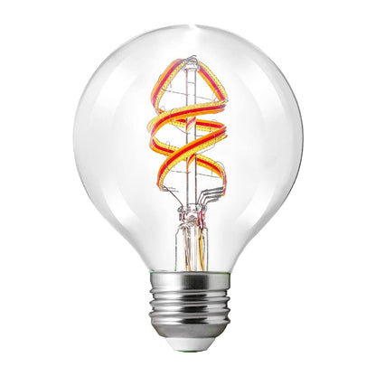 Tecnolite Connect Foco Vintage LED Inteligente G25 WiFi 4.5W - Luz RGB + Cálida, Atenuable, Bombilla Edison Compatible con Alexa, Google Assistant, Atajos de Siri y App móvil