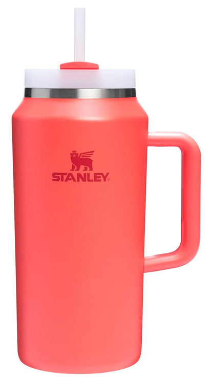 Stanley Quencher H2.0 Vaso con Asa y Popote, Tapa FlowState - 64 oz - Coral caliente