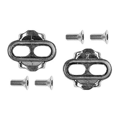 Crank Brothers Zero Float Cleats | Tacos de latón para pedales de clip Crankbrothers, se adapta a zapatos de ciclismo de dos pernos, cuñas espaciadoras y pernos