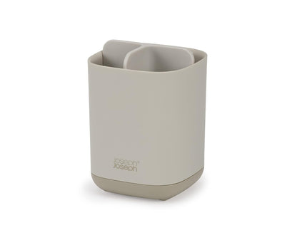 Joseph Joseph Easy-Store - Compact Toothbrush Holder Caddy Bathroom Storage- Ecru Small
