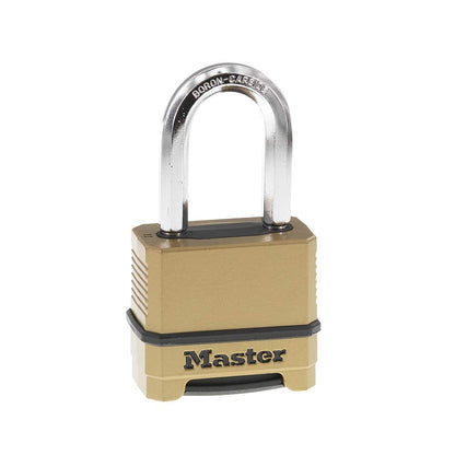 Master Lock Candado de Combinación M175LFEC2 para Exteriores, Dorado - 1 Pack