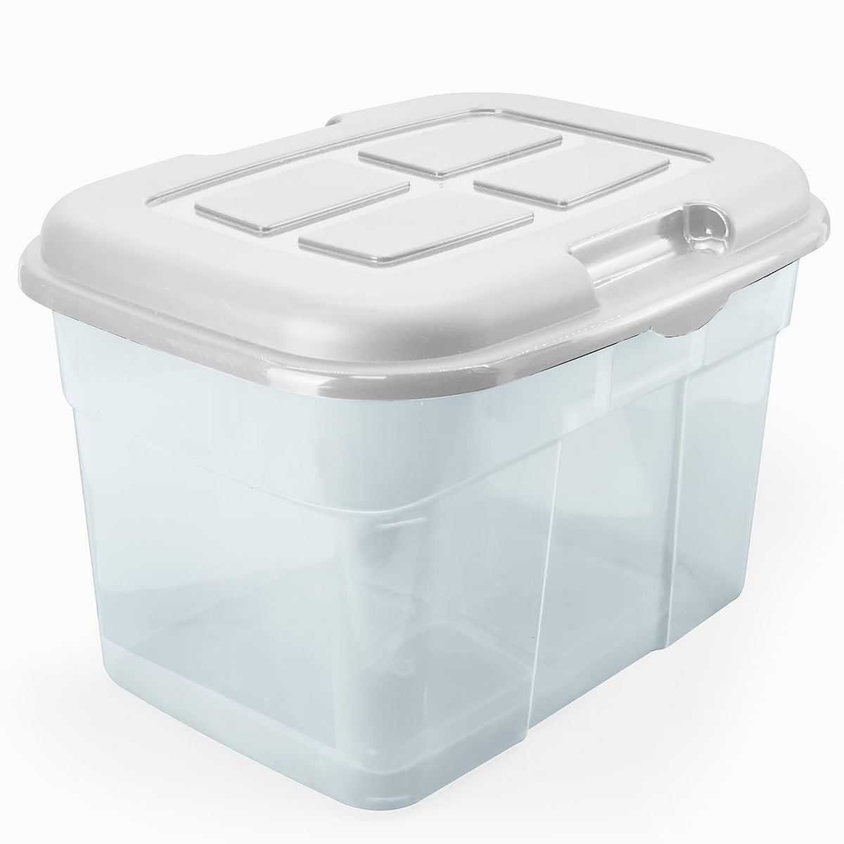 Caja de Almacenamiento 32 L Apilable de Plástico Color Azul - BLANCO