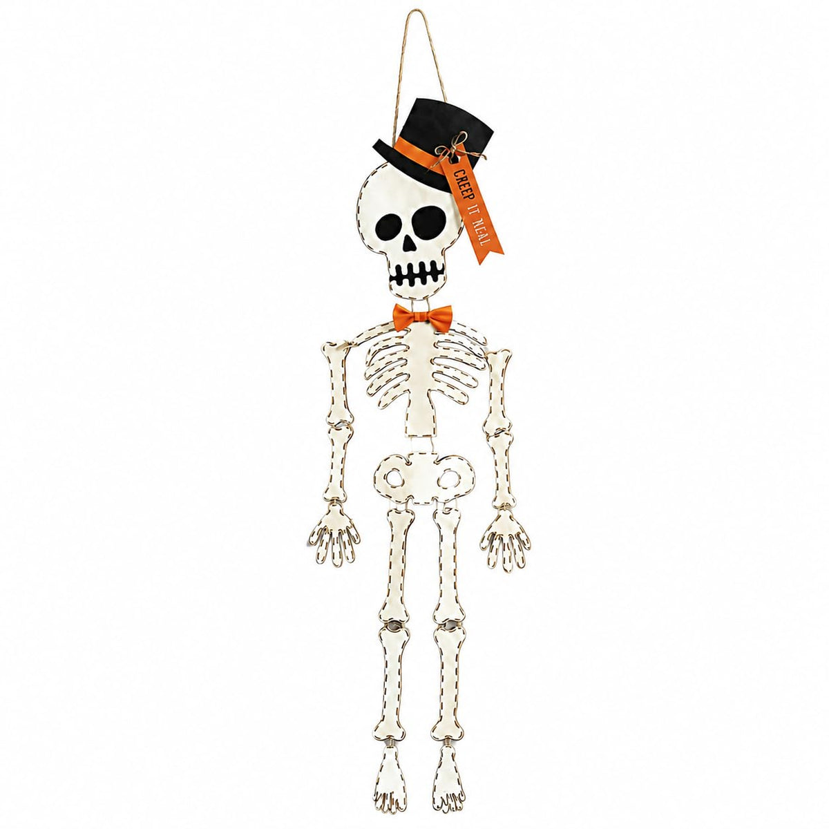 Mud Pie 40060032T - Percha para Puerta de Halloween, 65 Pulgadas, Color Blanco