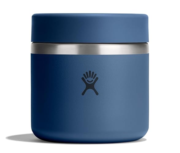 Hydro Flask - Frasco de acero inoxidable aislado, contenedor de viaje para comida caliente y sopa, 20 onzas, color azul