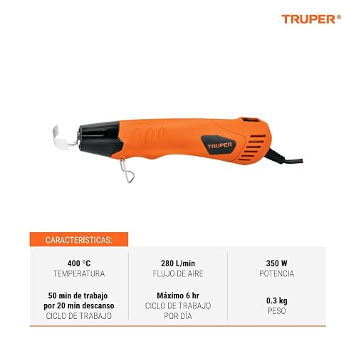 Truper PISCA-AM, Mini pistola de calor 350 W, profesional