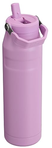 Stanley IceFlow - Botella de agua abatible 2.0, 36 onzas, popote integrada con apertura más grande, ligera y resistente a fugas, acero inoxidable aislado, sin BPA, lila