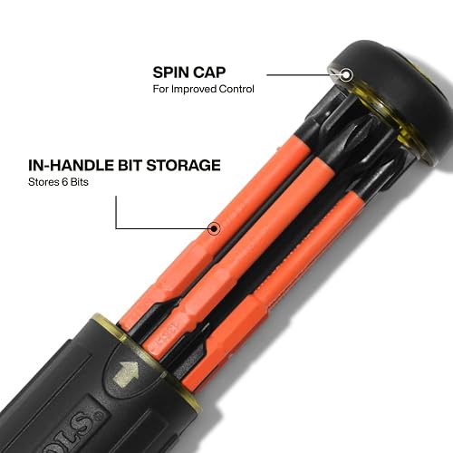 KLEIN TOOLS 32306INS | Desarmador Aislado 6 En 1 | 1000V | Bloqueo De Punta | Trabaja con más seguridad usando este desarmador aislado 6 en 1 de 1000V, con bloqueo y puntas en el mango.