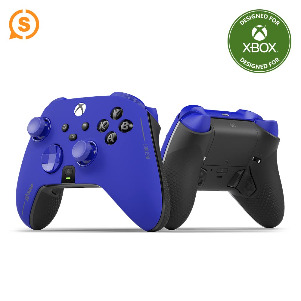 SCUF Instinct Pro Performance Series Mando Inalámbrico Xbox - Paletas Traseras Reasignables - Activadores Instantáneos - Xbox Series X|S, Xbox One, PC y Móvil – Azul
