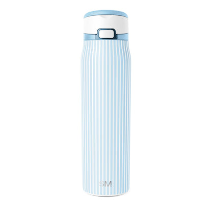 Simple Modern Mesa Loop Botella de Agua con Popote - 0.7 Litros - Pattern: Seaside Stripes