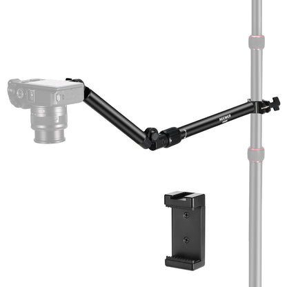 NEEWER Brazo de Cámara Superior con Clip del Teléfono, 22"/ 56cm 180° y 360° 2 Brazo de Sujeción Flexible para Soporte Escritorio, 5.5lb/2.5kg Carga Máx para Cámara LED Anillo Luz Micrófono, DS009