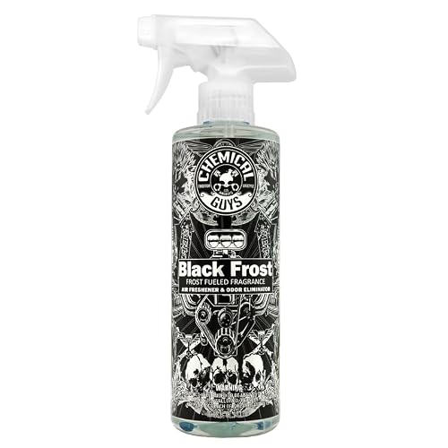 Chemical Guys Black Frost Ambientador y Eliminador de Olores, (ideal para automóviles, camiones, todoterrenos, caravanas, casa, oficina, dormitorio y más) 473 ml