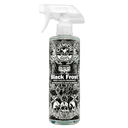 Chemical Guys Black Frost Ambientador y Eliminador de Olores, (ideal para automóviles, camiones, todoterrenos, caravanas, casa, oficina, dormitorio y más) 473 ml