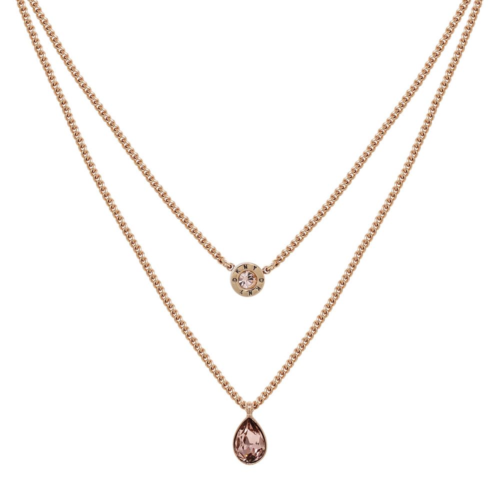 DKNY Collar Oro Rosa Niveles | Mediano, Mujer