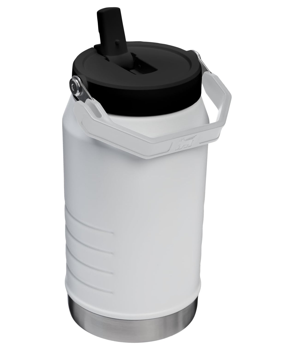Stanley IceFlow 2.0 - Jarra de paja abatible con asa de 64 onzas, tapa giratoria y popote abatible, a prueba de fugas para viajes y deportes, acero inoxidable aislado, sin BPA, gis