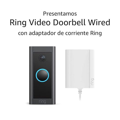 Videotimbre cableado Ring: videotimbre en HD con comunicación bidireccional, alertas en tiempo real y detección de movimiento avanzada (necesita cableado, modelo de 2021)
