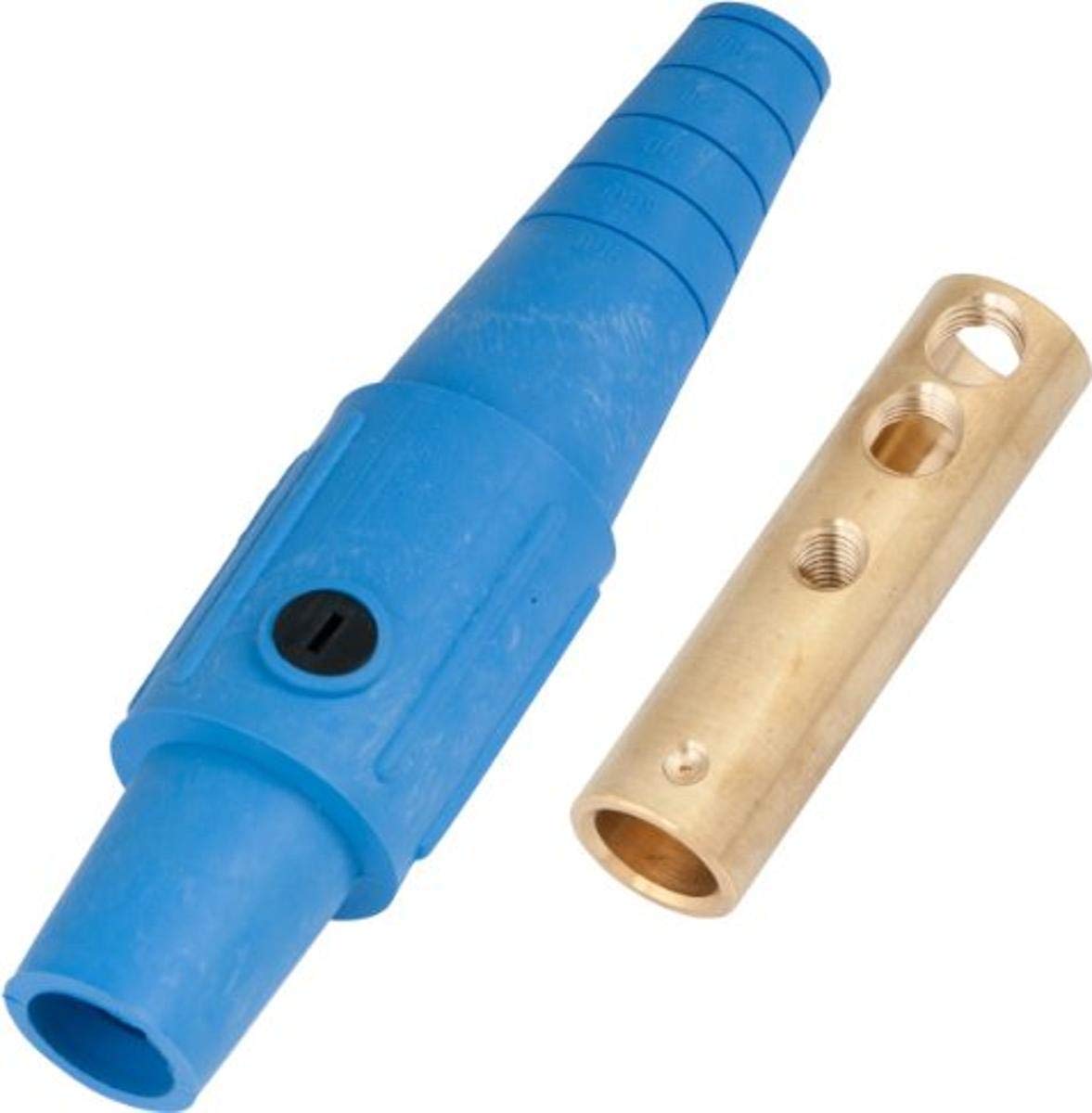 Marinco CLS40FB-D CLS Tipo de leva, serie 16 en línea, conector de un solo pin, 400 amperios, 600 voltios, 2/0-4/0 AWG, hembra, azul (D)