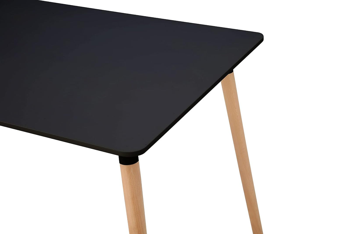 Alterego - Mesa Rectangular nórdica London, Color Negro