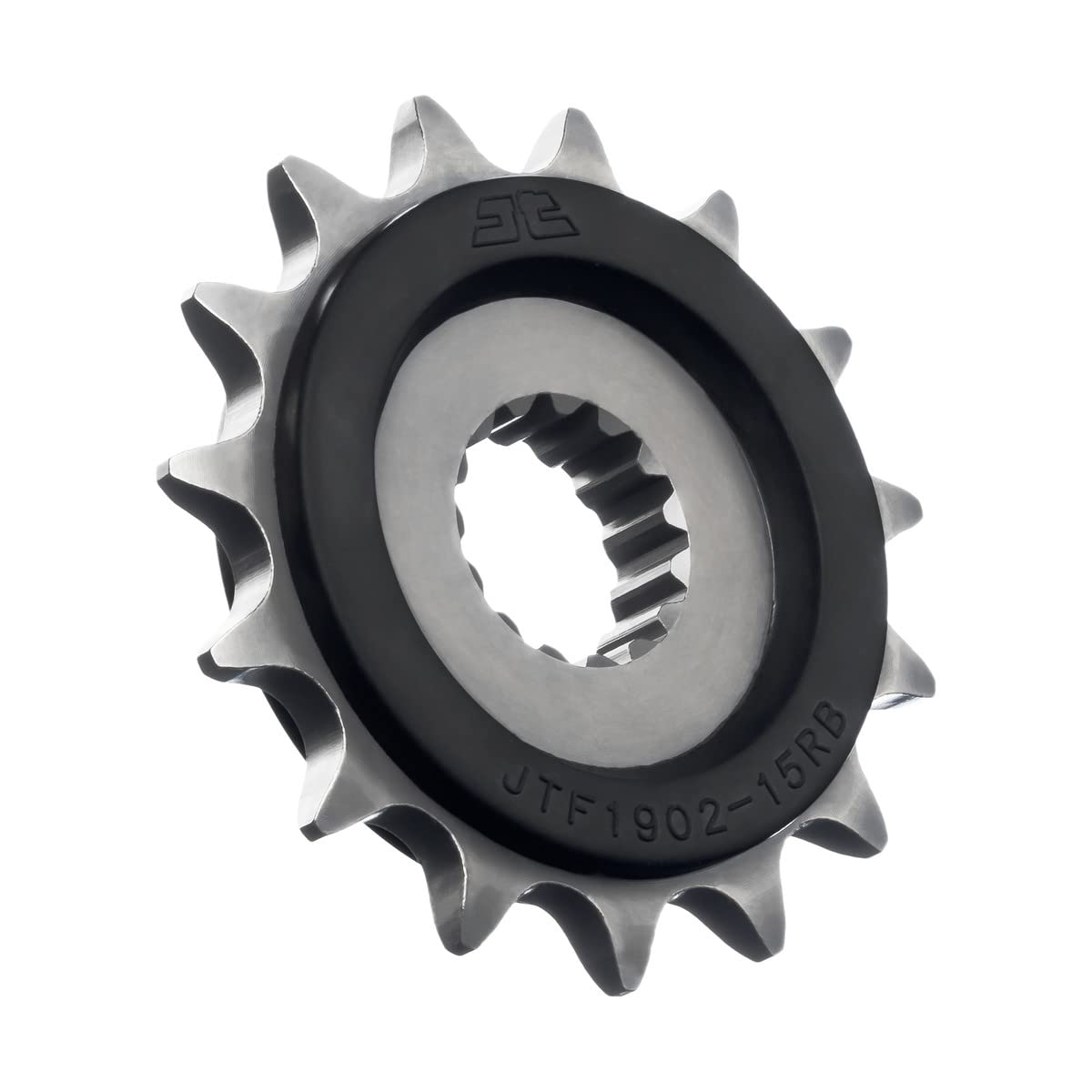 JT Sprockets JTF1902.15RB Piñón Delantero Acolchado de Goma de 15 Dientes, Negro