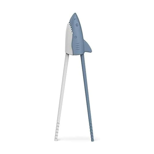 Fred MUNCHTIME - Palillos chinos, Tiburón, 1 | Palillos de entrenamiento con bisagras, plástico ABS apto para alimentos, diseño de tiburón picador, apto para comedores