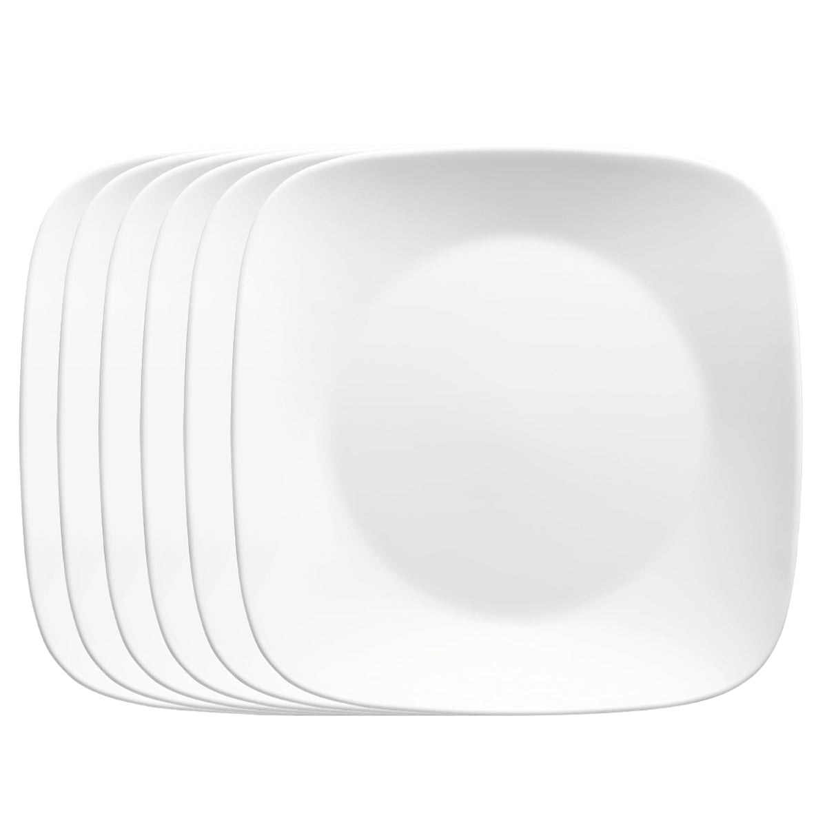 Corelle Square Pure White 22.9cm Plate Set (6-Piece)