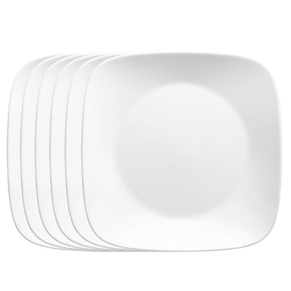 Corelle Square Pure White 22.9cm Plate Set (6-Piece)
