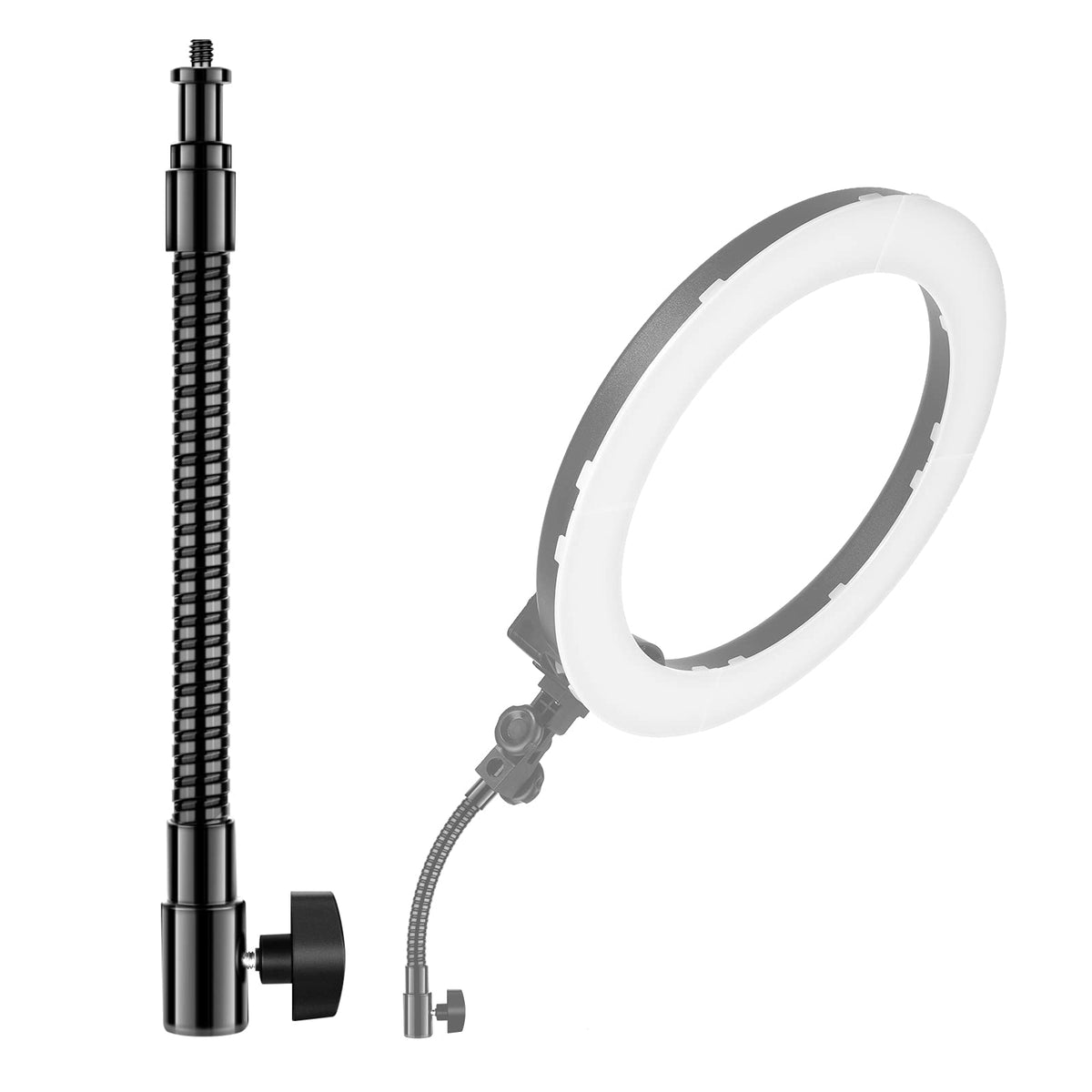 NEEWER 10 "/ 25 cm de Metal Flexible Brazo Tubo para LED Luces de Video, Anillo de Luz de Flash y Otros Accesorios de Fotografía con 1/4" Tornillo de Rosca
