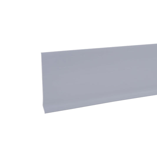 M-D Building Products 73898 - Base de pared de vinilo de 4 pulgadas x 60 pies, ribete de vinilo flexible con punta seca, ajuste de moldura fácil de instalar para suelos y zócalos, gris plateado