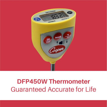 Cooper-Atkins DFP450W-0-8 Termómetro de lectura instantánea con alarma de temperatura (termómetro digital con alarma de temperatura)