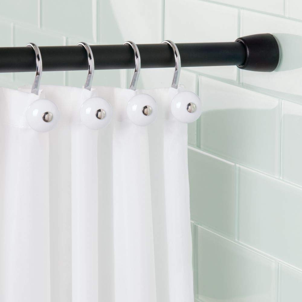 InterDesign Cameo Shower Curtain Tension Rod, Matte Black, 26-42 Inch