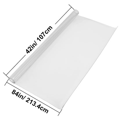 VEVOR - Protector de Mesa Transparente de 84 x 42 Pulgadas, Almohadillas para Orejas Protectoras de computadora de PVC Transparente de 1,5 mm de Grosor, Mantel de plástico para Comedor
