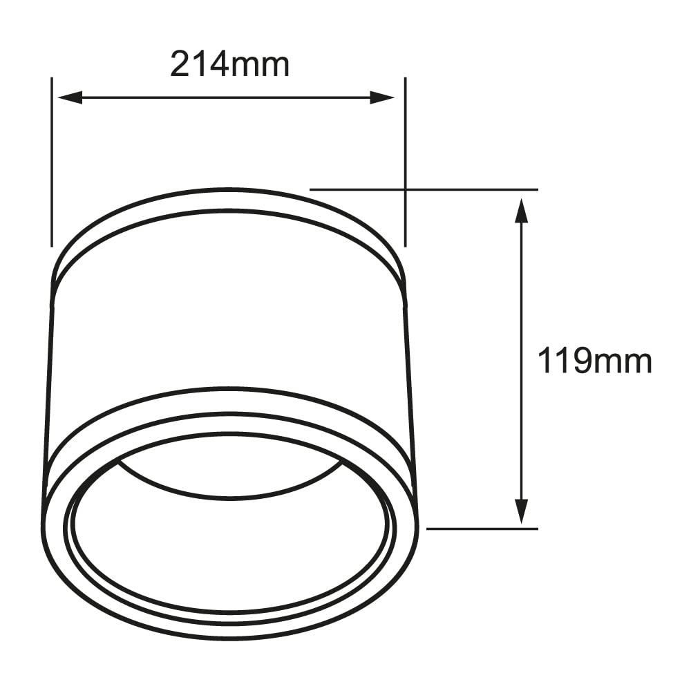 Tecnolite Lámpara Plafón LED de Sobreponer 35 W, Luz Blanca Configurable, IP65, IK08, Interior y Exterior, LED integrado