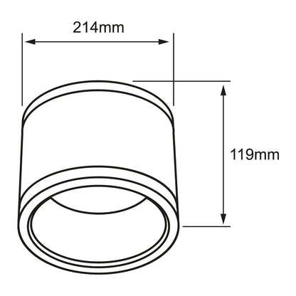 Tecnolite Lámpara Plafón LED de Sobreponer 35 W, Luz Blanca Configurable, IP65, IK08, Interior y Exterior, LED integrado