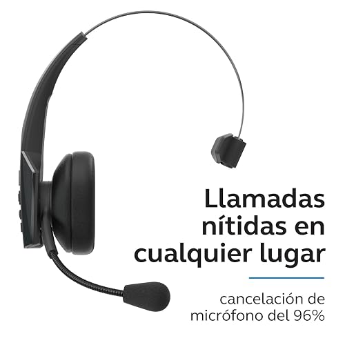 BlueParrott Auriculares Bluetooth B350-XT | Auriculares con cancelación de ruido del 96% para conductores de camiones; ligeros, cómodos, IP54, 24 h de autonomía