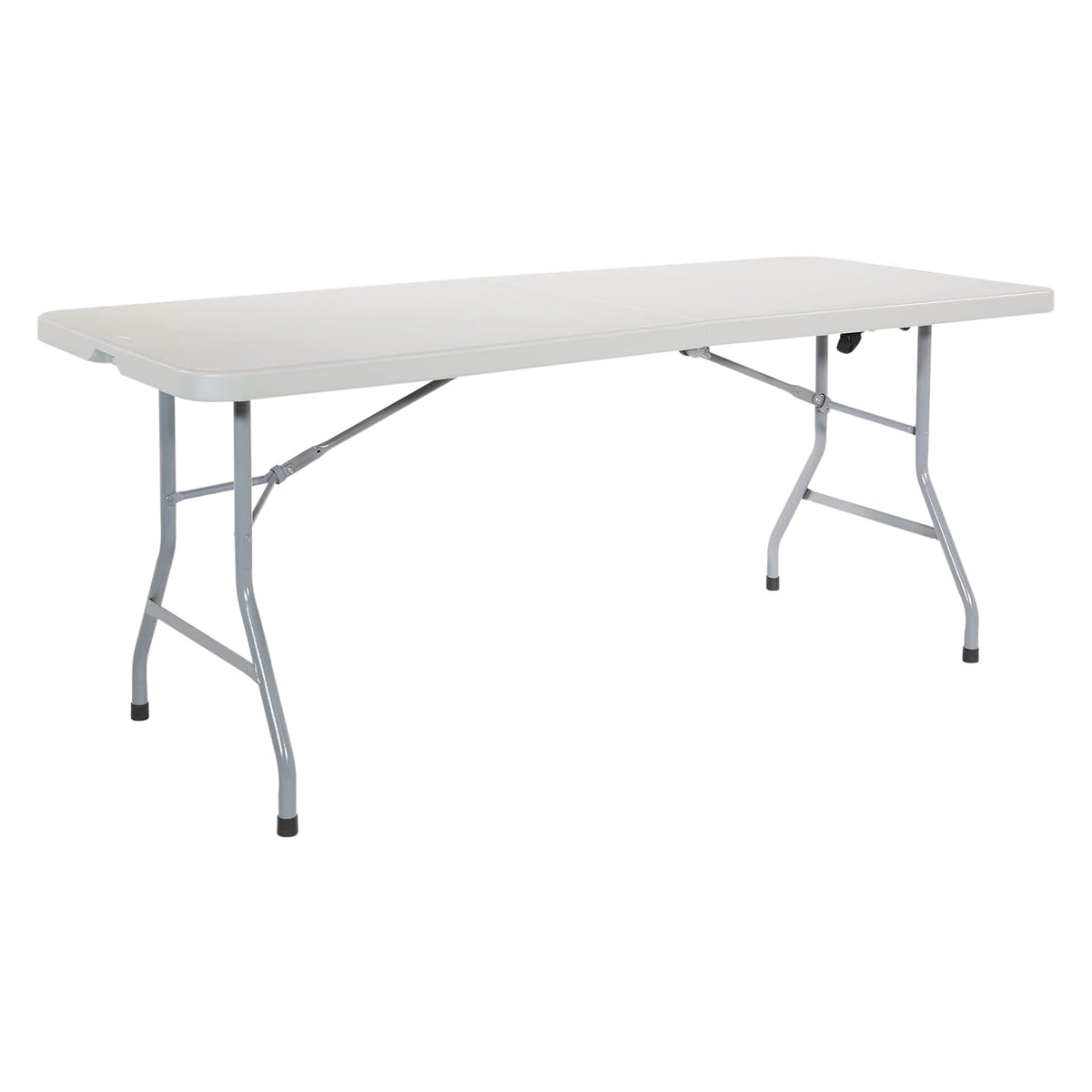 Office Star Resin Multipurpose Rectangle Table, 6-Feet, Center Folding