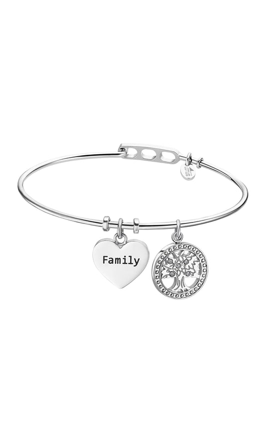 Lotus Style Pulsera millennial para dama en tono plateado