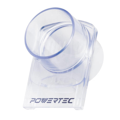 POWERTEC 70372 - Puerta de explosión de 2-1/2 pulgadas, resistente a obstrucciones y antihuecos, accesorio de plástico ABS cónico para colector de polvo, accesorios de recogida de polvo, manguera de